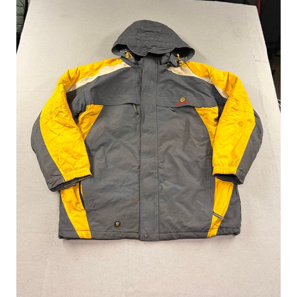 Rossignol Mens Ski Snowboarding Jacket Gray Yellow XL